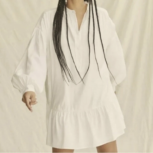 Elizabeth and James Long Sleeve Button Front Tunic Mini Dress … - Picture 1 of 11